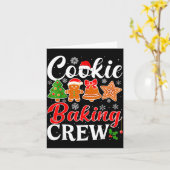 Cookie Baking Crew Gingerbread Xmas Holiday Cookie カード (黄色い花)
