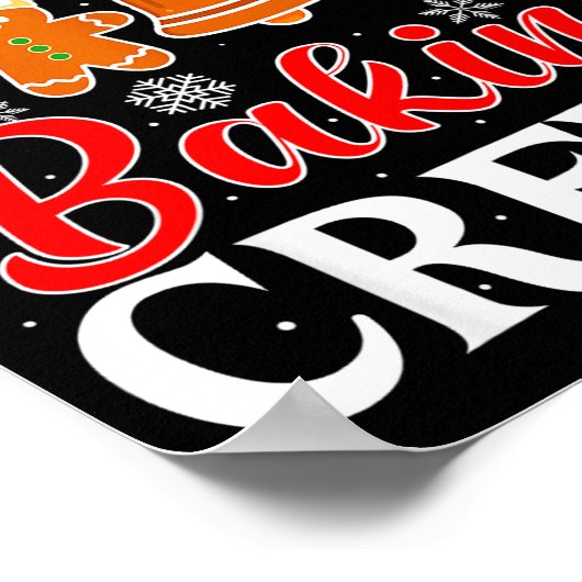 Cookie Baking Crew Gingerbread Xmas Holiday Cookie ポスター (角)