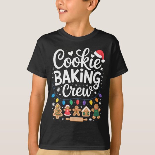 Cookie Baking Crew Holiday Squad Gingerbread Chris Tシャツ (正面)