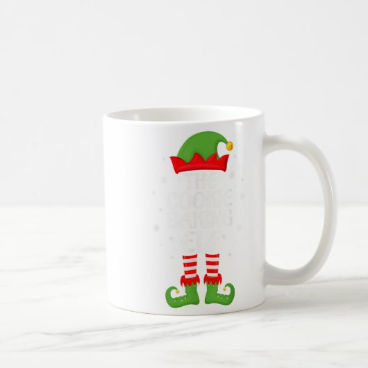 Cookie Baking Elf Xmas Family Matching Elf Squad C コーヒーマグカップ (右)