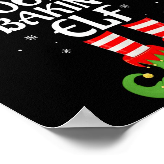 Cookie Baking Elf Xmas Family Matching Elf Squad C ポスター (角)