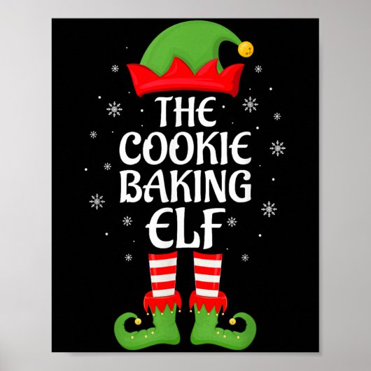Cookie Baking Elf Xmas Family Matching Elf Squad C ポスター (正面)