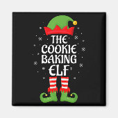 Cookie Baking Elf Xmas Family Matching Elf Squad C マグネット (正面)
