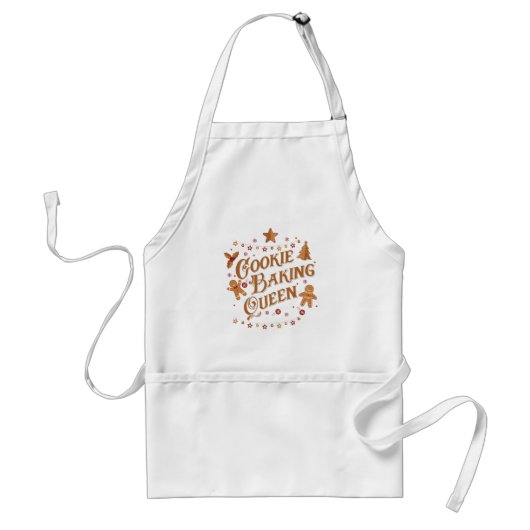Cookie Baking Queen Holiday Design スタンダードエプロン (正面)