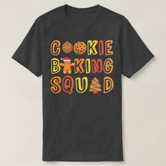 Cookie Baking Squad Gingerbread Man Cafeteria Bake Tシャツ (デザイン正面)