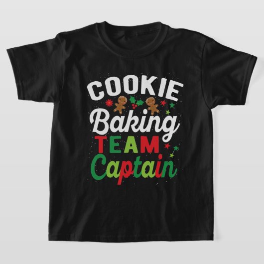  Cookie Baking Team Captain Christmas Gingerbread  Tシャツ (レイダウン)