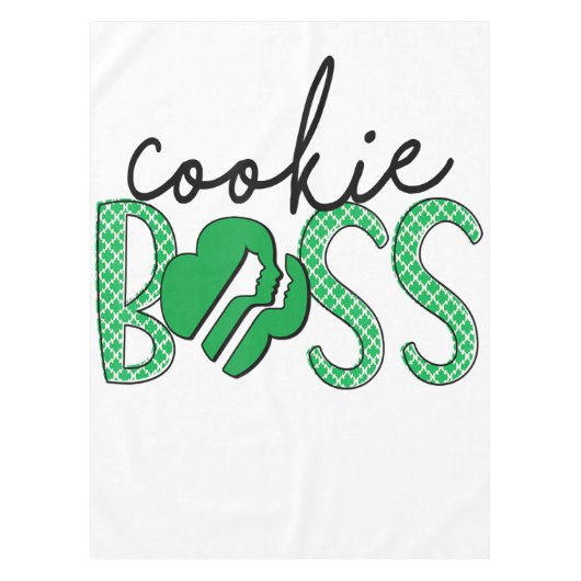 Cookie Boss Scout Girls Cookie Dealer テーブルクロス (正面)