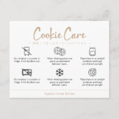 Cookie Care Instructions Kraft Minimalist サンキューカード (正面)