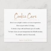 Cookie Care Instructions Kraft Simple Typography サンキューカード (正面)