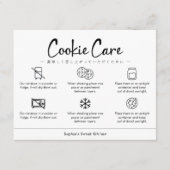 Cookie Care Instructions Minimalist Bakery サンキューカード (正面)