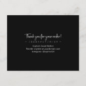 Cookie Care Instructions Minimalist Typography サンキューカード (裏面)