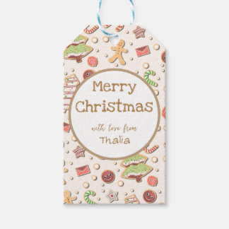 Cookie Christmas Pattern - Sweet and Festive ギフトタグ