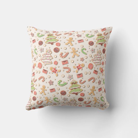 Cookie Christmas Pattern - Sweet and Festive クッション (裏面)