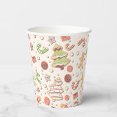 Cookie Christmas Pattern - Sweet and Festive 紙コップ (裏面)