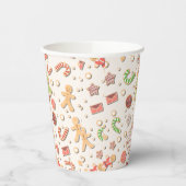 Cookie Christmas Pattern - Sweet and Festive 紙コップ (左)