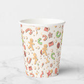 Cookie Christmas Pattern - Sweet and Festive 紙コップ (右)