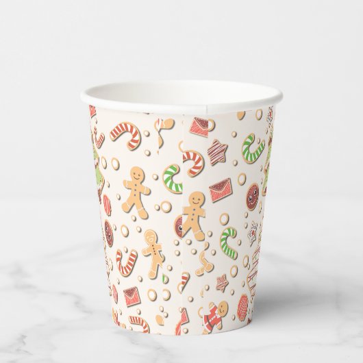 Cookie Christmas Pattern - Sweet and Festive 紙コップ (右)
