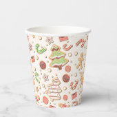 Cookie Christmas Pattern - Sweet and Festive 紙コップ (正面)