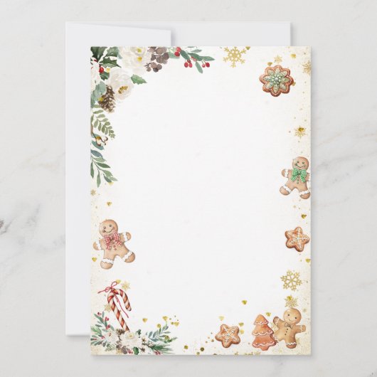 Cookie Cocoa Christmas Spanish Cena De Navidad 招待状 (裏面)