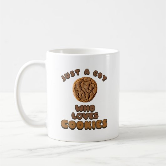 Cookie Coffee Mugが大好きな少年 コーヒーマグカップ (左)