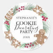 Cookie Decorating Party ラウンドシール (正面)
