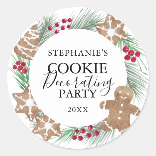 Cookie Decorating Party ラウンドシール (正面)