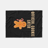 Cookie Eater Funny Christmas Couples Matching フリースブランケット (正面(横))