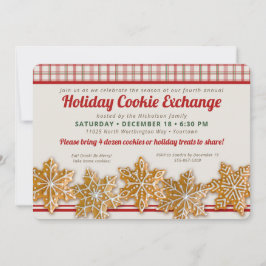 Cookie Exchangeスワップ |休日のベーキングパーティー 招待状