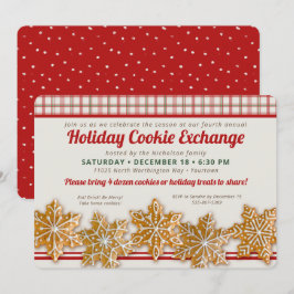 Cookie Exchangeスワップ |休日のベーキングパーティー 招待状