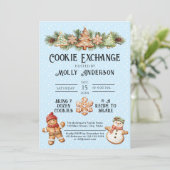 Cookie Exchangeパーティの招待状 招待状 (スタンド正面)