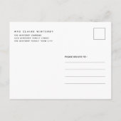 Cookie Exchangeパーティーチャーコールホリデー インビテーションポストカード (裏面)