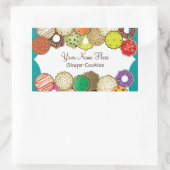 Cookie Exchangeパーティーラベル 長方形シール (バッグ)