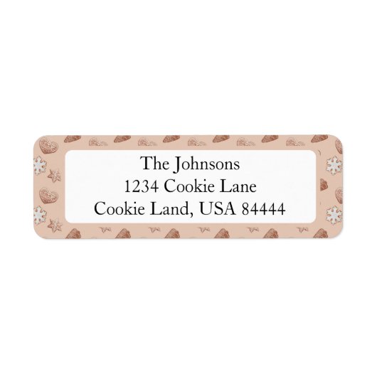 Cookie Exchange差出人住所 ラベル (正面)