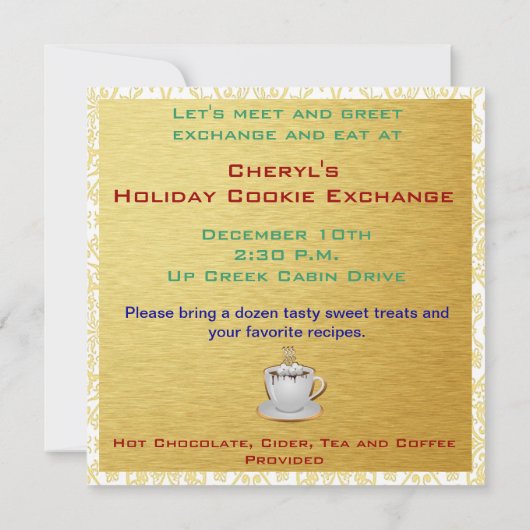 Cookie Exchange招待状 招待状 (裏面)