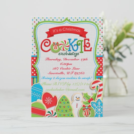 Cookie Exchange招待状 招待状 (スタンド正面)