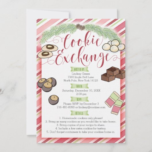Cookie Exchange招待状 招待状 (正面)