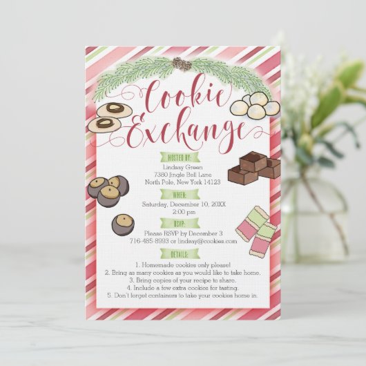 Cookie Exchange招待状 招待状 (スタンド正面)
