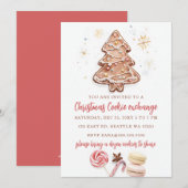 Cookie Exchange Christmas Party 招待状 (正面/裏面)