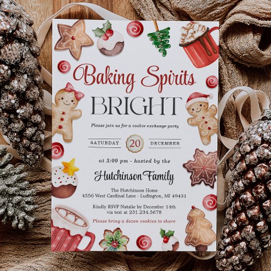 Cookie Exchange Party Invitation 招待状