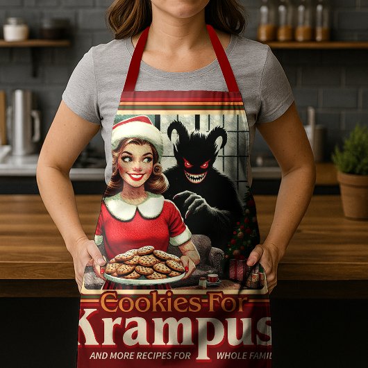Cookie For Krampus Merry Krampus Christmas Horror エプロン