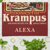 Cookie For Krampus Merry Krampus Christmas Horror キッチンタオル (折り畳み)