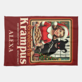 Cookie For Krampus Merry Krampus Christmas Horror キッチンタオル (横)
