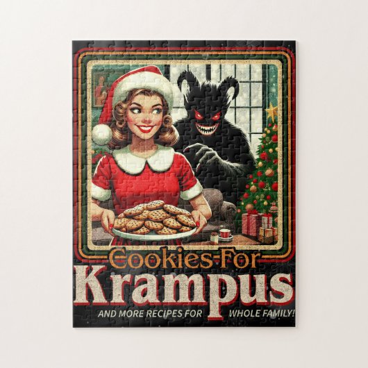 Cookie For Krampus Merry Krampus Christmas Horror ジグソーパズル (縦)