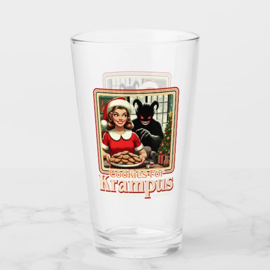 Cookie For Krampus Merry Krampus Christmas Horror タンブラーグラス (正面)