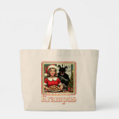 Cookie For Krampus Merry Krampus Christmas Horror ラージトートバッグ (裏面)