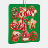 Cookie For Santa And Me – クリスマス セラミックオーナメント (右)
