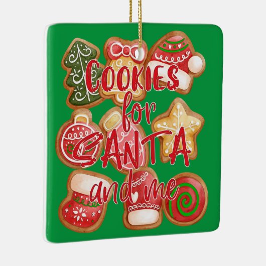 Cookie For Santa And Me – クリスマス セラミックオーナメント (右)
