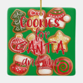 Cookie For Santa And Me – クリスマス セラミックオーナメント (裏面)
