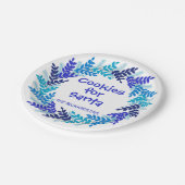 Cookie for Santa Blueクリスマスリース ペーパープレート (アングル)