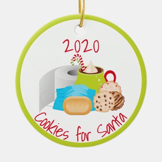 Cookie for Santa Quarantine 2020 セラミックオーナメント (正面)